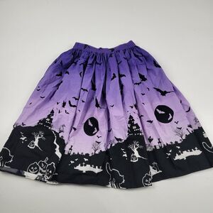 Hell Bunny Skirt Halloween‎ Goth Grunge Womens Size Small Black Purple